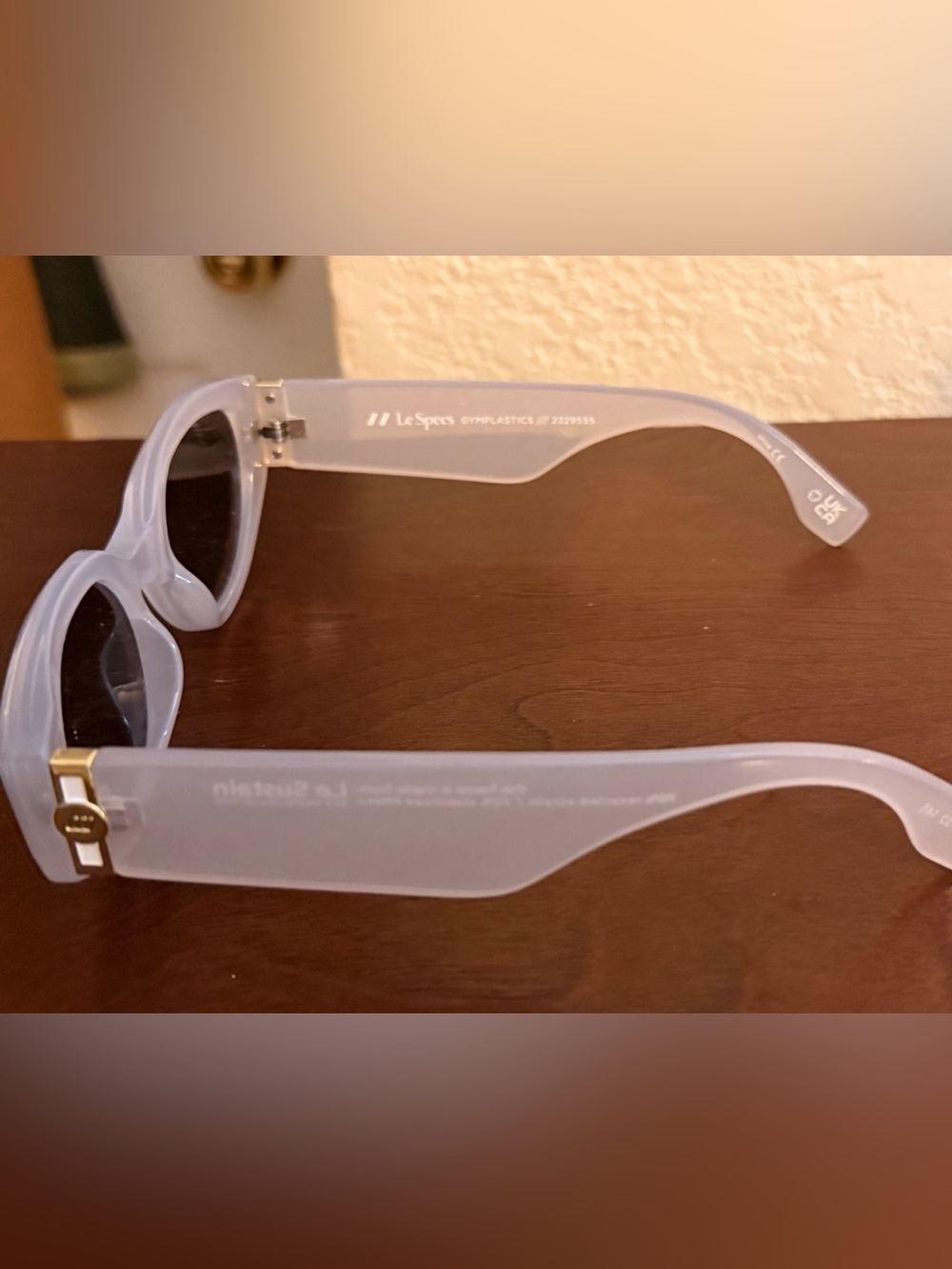 Le Specs Translucent Light Blue Frame Computer Glasses